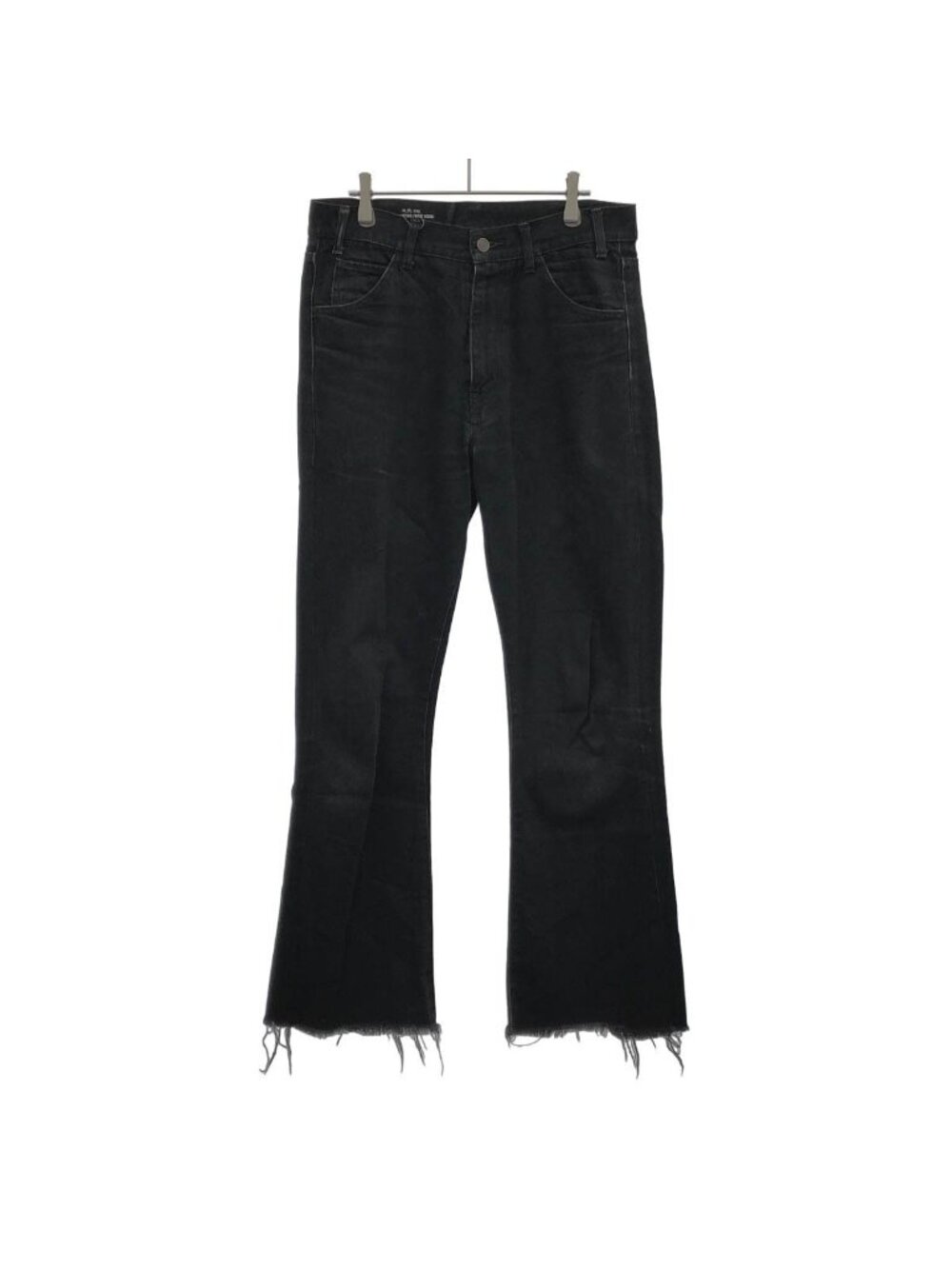 Celine Dylan Cutoff Boots Cut Denim Pants Black
